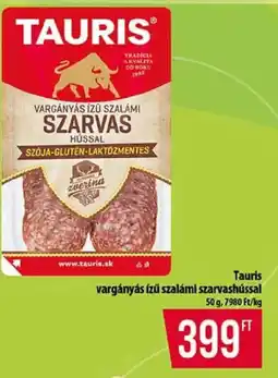 Coop Tauris vargányás ízű szalámi, hússal, szója-glutén-laktózmentes ajánlat