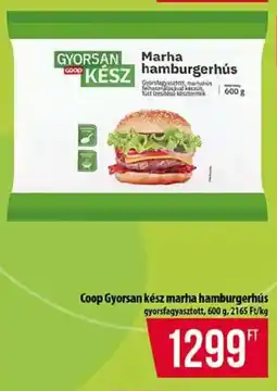 Coop Coop gyorsan kész marha hamburgerhús ajánlat