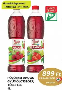 Coop Pölöskei gyümölcsszörp ajánlat