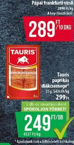 Coop Tauris paprikás diákcsemege ajánlat