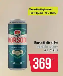 Coop Borsodi sör ajánlat
