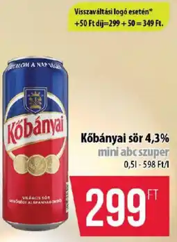 Coop Kőbányai sör ajánlat