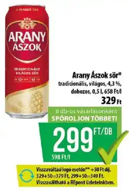 Coop Arany Ászok sör ajánlat