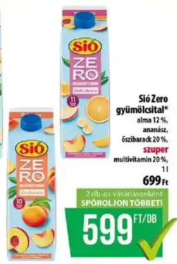Coop Sió zero gyümölcsital ajánlat