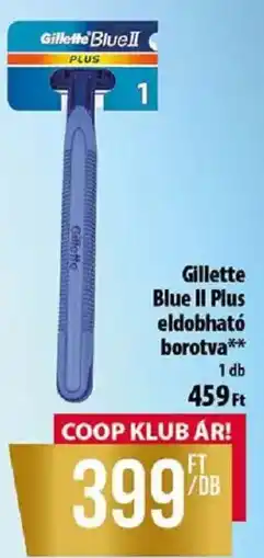 Coop Gillette blue ii plus eldobható borotva ajánlat