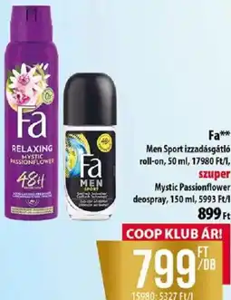 Coop Fa men sport izzadásgátló roll on ajánlat