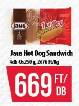 Coop Jaus hot dog sandwich ajánlat