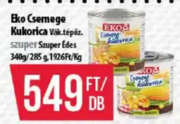 Coop Eko csemeges kukorica ajánlat