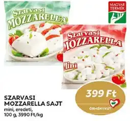 Coop Szarvasi mozzarella sajt ajánlat