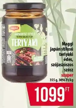 Coop Maggi japán stílusú teriyaki édes, szójaszószos szósz ajánlat