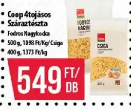 Coop Coop száraztészta ajánlat