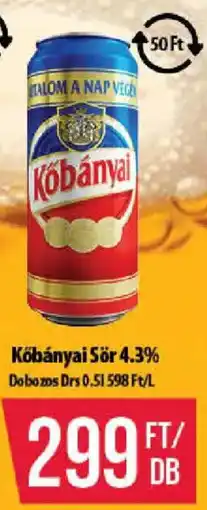 Coop Kőbányai sör ajánlat