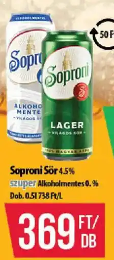 Coop Soproni Sör ajánlat