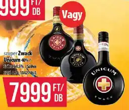 Coop Zwack Unicum 40% ajánlat