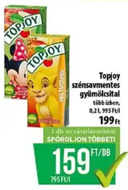 Coop Topjoy szénsavmentes gyümölcscsital ajánlat