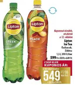 Coop Lipton ice tea ajánlat