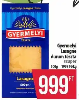 Coop Gyermelyi lasagne tészta ajánlat