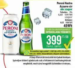 Coop Peroni Nastro Azzurro sör ajánlat