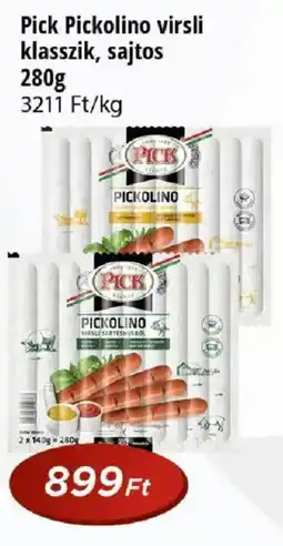 Real Pick pickolino virsli klasszik, sajtos ajánlat