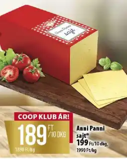 Coop Anni Panni sajt ajánlat
