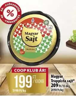 Coop Magyar Trappista sajt ajánlat