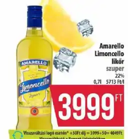 Coop Amarello limoncello likőr ajánlat
