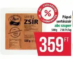 Coop Pápai sertészsír ajánlat
