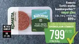 Coop Kometa sertes-marha hamburgerus ajánlat