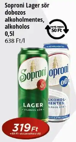 Real Soproni lager sör ajánlat