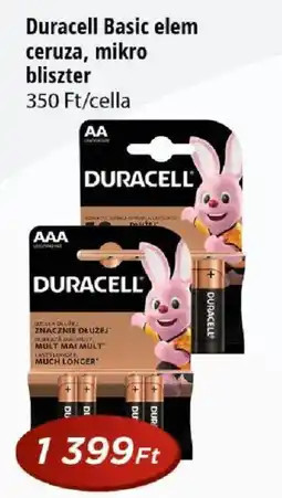 Real Duracell basic elem ceruza, mikro bliszter ajánlat