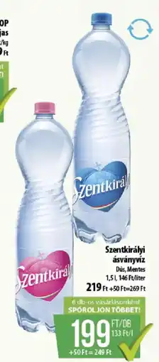 Coop Szentkirályi ásványvíz ajánlat