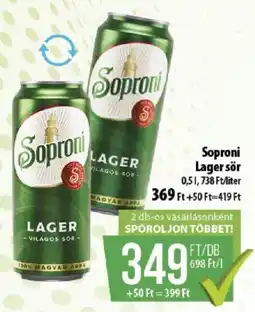 Coop Soproni lager sör ajánlat