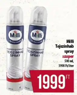 Coop Milli tejszínhab spray ajánlat