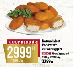 Coop Coop klub panírozott csirke nuggets ajánlat