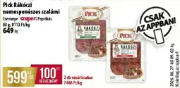 Coop Pick rakóczi nemespenészes szalámi ajánlat