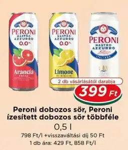 Real Peroni dobozos sör ajánlat