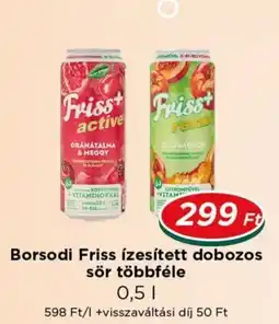 Real Borsodi Friss ízesített dobozos sör ajánlat