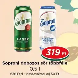 Real Soproni dobozos sör ajánlat