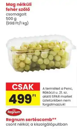 Spar Market Regnum sertéscomb ajánlat