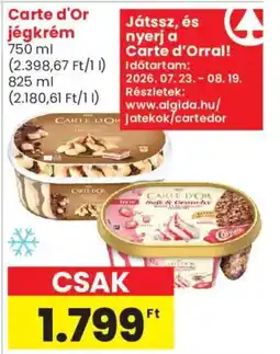 Spar Market Carte d'Or jégkrém ajánlat