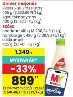 Spar Market Univer majonéz ajánlat