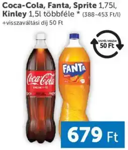 PRIVÁT Coca-Cola, Fanta, Sprite, Kinley ajánlat