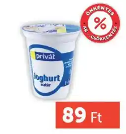 PRIVÁT Privát joghurt natúr ajánlat