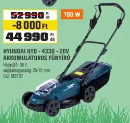 OBI Hyundai akkumulátoros fűnyíró ajánlat