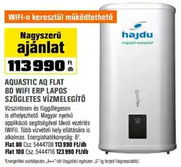OBI Hajdu aquastic aq flat 80 wifi erp lapos szögletes vízmelegítő ajánlat