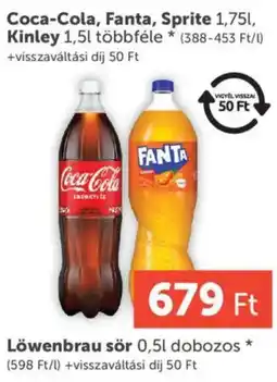 PRIVÁT Coca-Cola, Fanta, Sprite, Kinley ajánlat