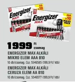 OBI energizer max alkáli mikro elem aaa ajánlat