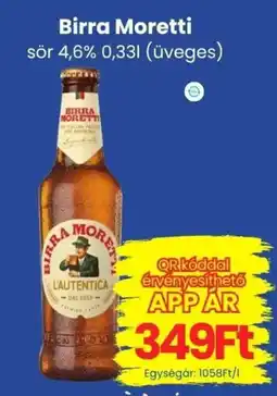 Magnetic Birra moretti sör ajánlat