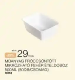 Chef Market műanyag fröccsöntött mikrózható fehér ételdoboz ajánlat