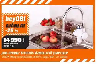 Heyobi átfolyós vízmelegítő csaptelep